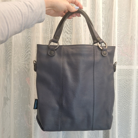 Gabs Leather Tote Navy Blue NWOT - Picture 4 of 16